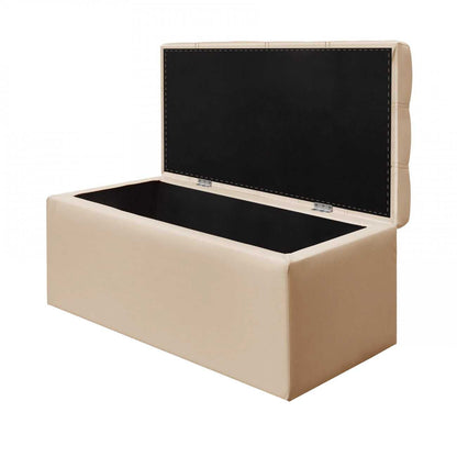 Baúl Organizador 90x40x40cm Sintético - Beige - Banzay