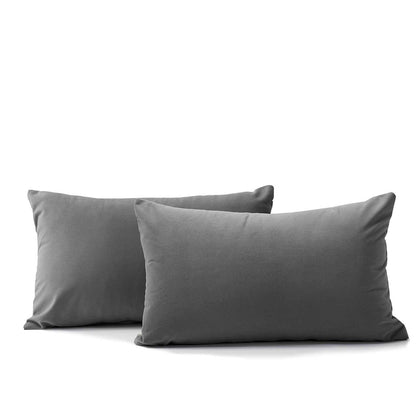 Funda para Almohada En Tela - Gris Oscuro