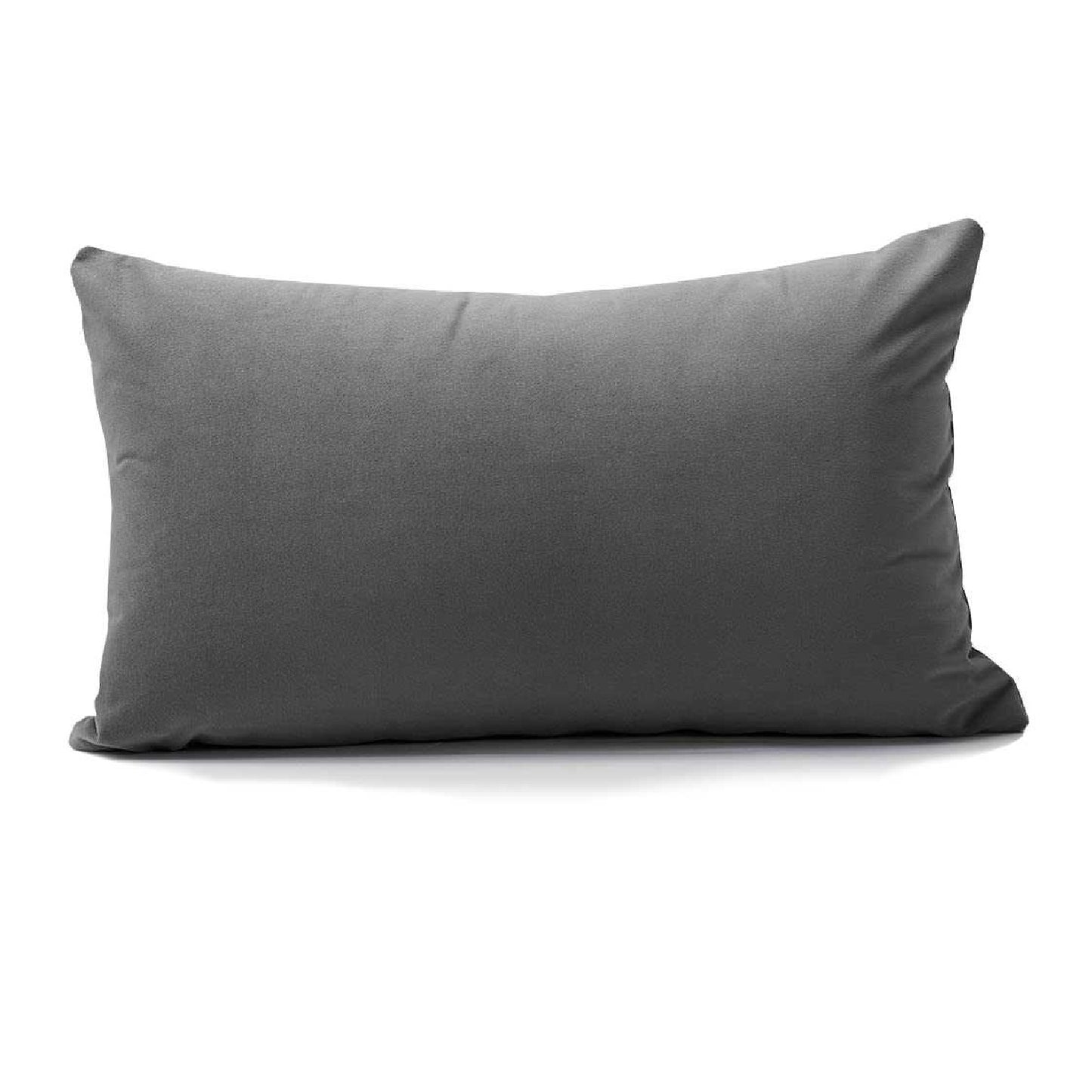 Funda para Almohada En Tela - Gris Oscuro