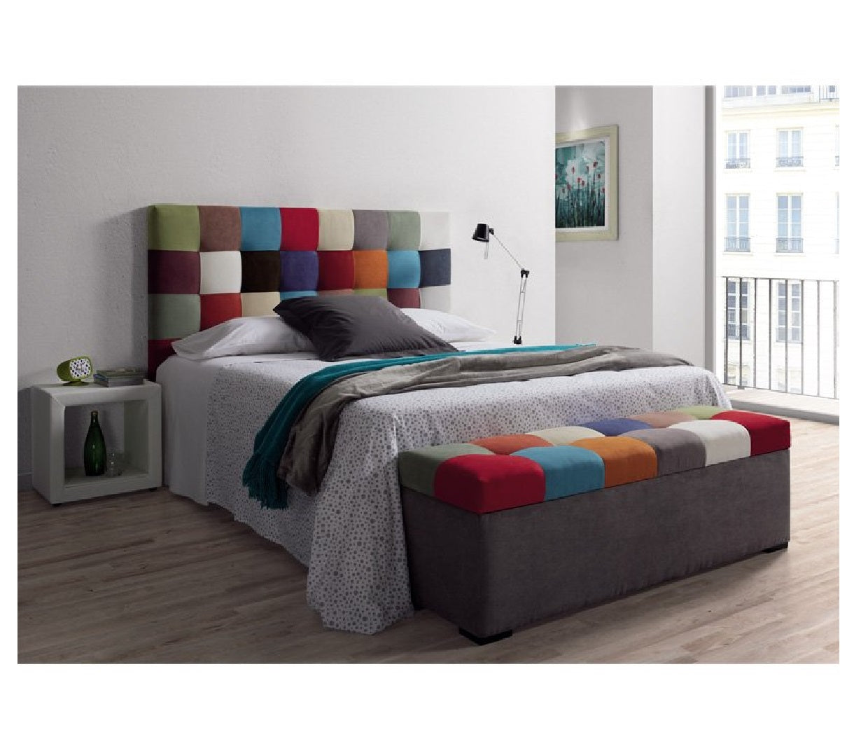 Cabecero Para Cama Patchwork Multicolor - Banzay