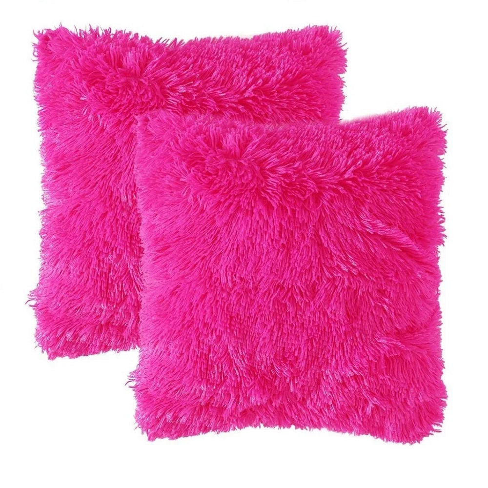 Funda Para Cojín Peludo - Fucsia