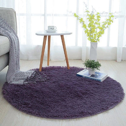 Tapete Peludo Antideslizante 80cm - Morado