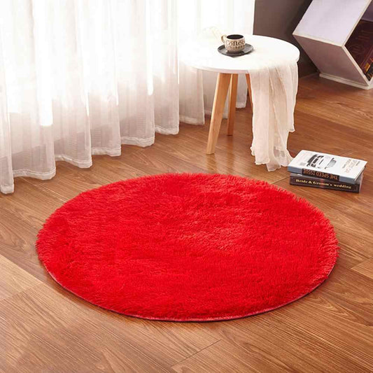 Tapete Peludo Antideslizante 80cm - Rojo