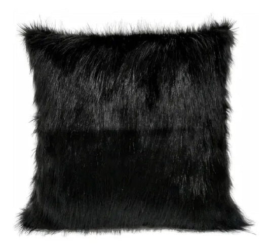 Funda Para Cojin Peluche Largo - Negro