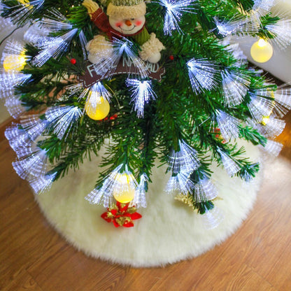 Pie De Árbol Navidad 100 cm Peludo - Blanco Perla - Banzay