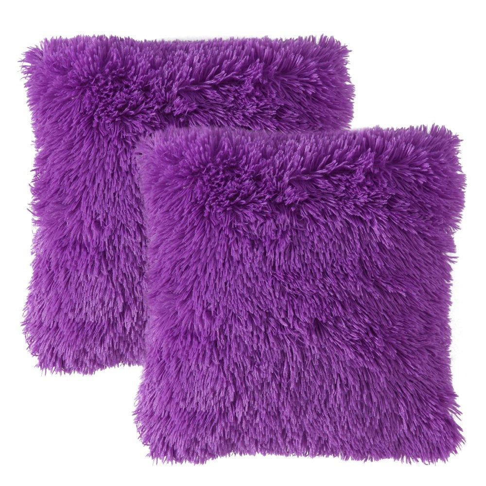 Funda Para Cojín Peludo - Morado - Banzay